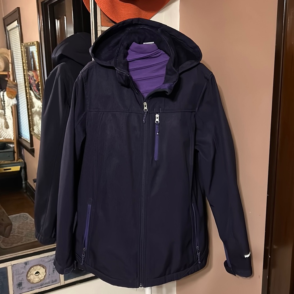 Like New  Free Country Purple Hooded Longsleeve Jacket